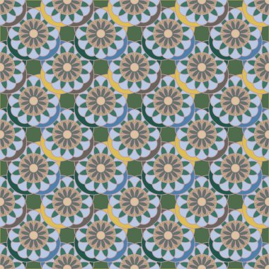  arka plan için çiçekli soyut geometrik seamless modeli