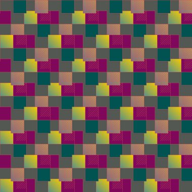 küpleri ve kareler arka plan vektör çizim