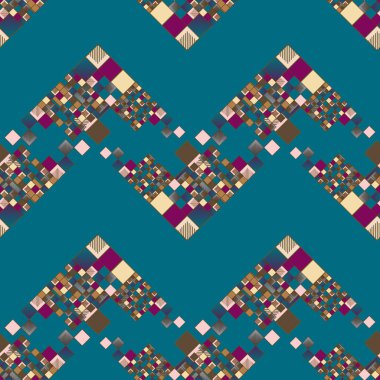 sanatsal küpleri ve kareleri şekiller duvar kağıdı, sorunsuz tasarlamak vektör çizim 