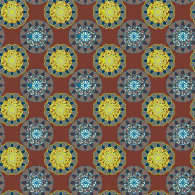  soyut çiçek geometrik Dikişsiz desen arka planı için