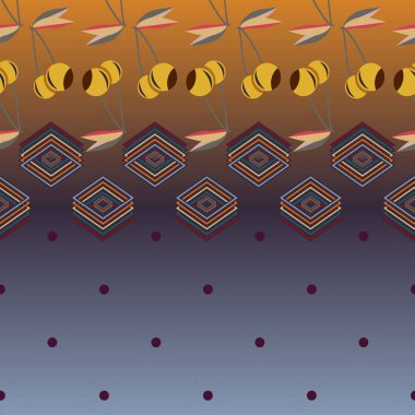 Şirin kiraz seamless modeli. Vektör çizim.