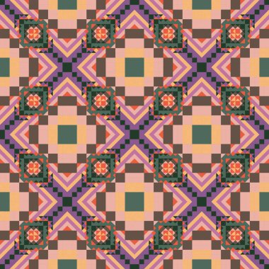 Geometrik etnik desen sorunsuz tasarım arka plan veya duvar kağıdı için