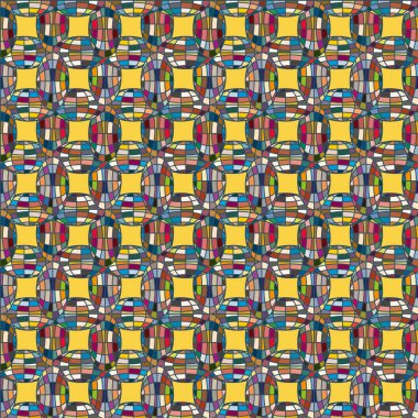 Soyut kaleydoskop desen renkli mozaik küre ile