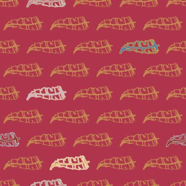 Memphis tarzı zemin ağaç yaprakları 