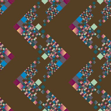 sanatsal küpleri ve kareleri şekiller duvar kağıdı, sorunsuz tasarlamak vektör çizim 