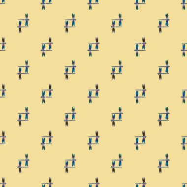 Yusufçuk seamless modeli. Vektör çizimler.