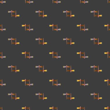 Yusufçuk seamless modeli. Vektör çizimler.