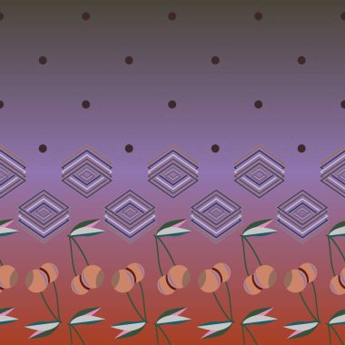 Şirin kiraz seamless modeli. Vektör çizim.