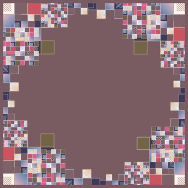 sanatsal küpleri ve kareleri şekiller duvar kağıdı, sorunsuz tasarlamak vektör çizim 