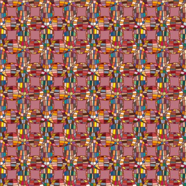 Soyut kaleydoskop desen renkli mozaik küre ile