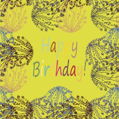 Çiçek desenli harflerle kutlu olsun çok renkli el çekilmiş