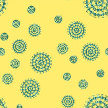 Sorunsuz soyut mandala desen. Basit şekiller oluşan süsleme. 
