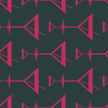 Tropik kokteyller desen, renkli kesintisiz vektör çizim