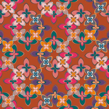  soyut çiçek geometrik Dikişsiz desen arka planı için