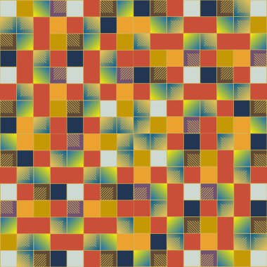 sanatsal küpleri ve kareleri şekiller duvar kağıdı, sorunsuz tasarlamak vektör çizim 