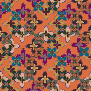  soyut çiçek geometrik Dikişsiz desen arka planı için