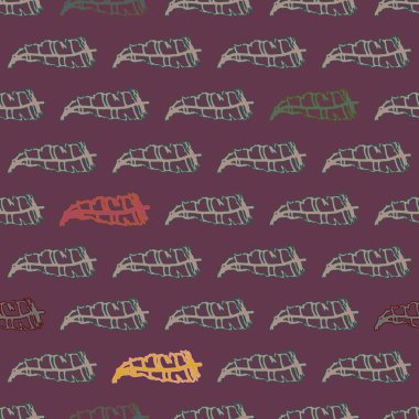 Memphis tarzı zemin ağaç yaprakları 