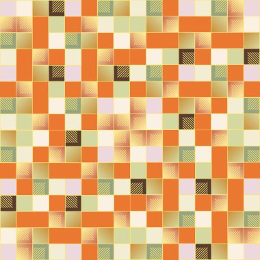 grafik Mozaik, vektör çizim küpleri ve kareler