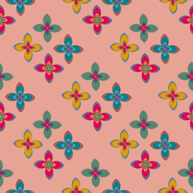  soyut çiçek geometrik Dikişsiz desen arka planı için