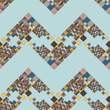 sanatsal küpleri ve kareleri şekiller duvar kağıdı, sorunsuz tasarlamak vektör çizim 