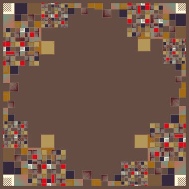 sanatsal küpleri ve kareleri şekiller duvar kağıdı, sorunsuz tasarlamak vektör çizim 