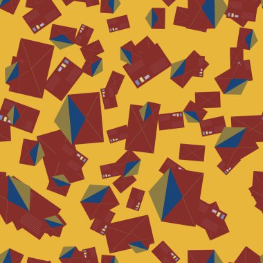 Zarflar seamless modeli, vektör çizim 