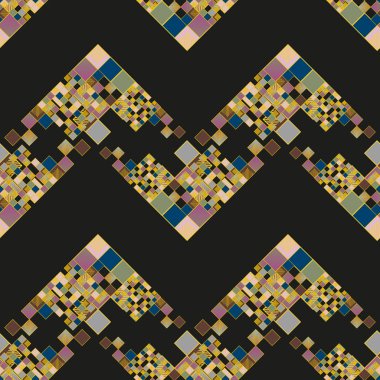 sanatsal küpleri ve kareleri şekiller duvar kağıdı, sorunsuz tasarlamak vektör çizim 