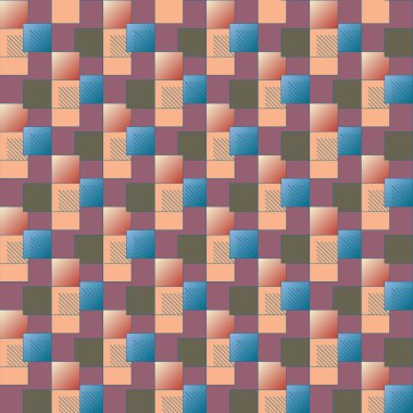 küpleri ve kareler arka plan vektör çizim