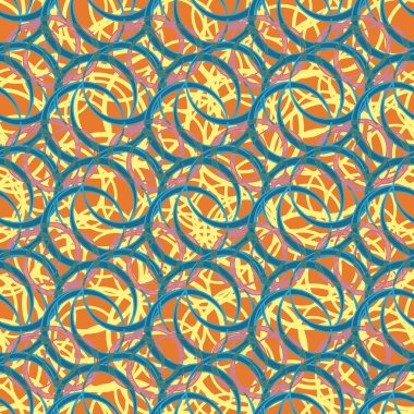 vektör çizim arka planı için daireler ile seamless modeli   