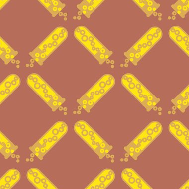 Kimya test tüpleri parlak arka plan üzerinde. Seamless modeli.