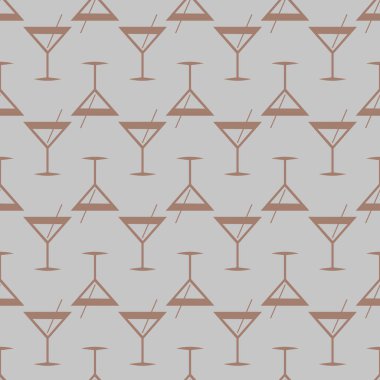 Tropik kokteyller desen, renkli kesintisiz vektör çizim