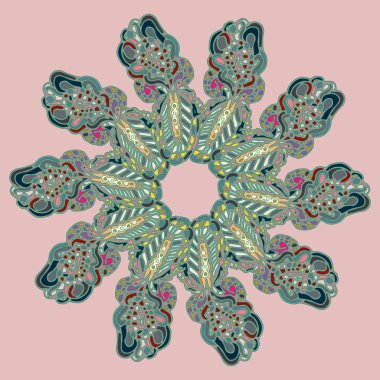 Stil zentangle yeni simetrik mandala doodle ile sanat esin kaynağı oldu. Duvar kağıdı, desen dolgularını, web sayfaları, yüzey dokuları için dekoratif nesne-ebilmek var olmak kullanılmış.