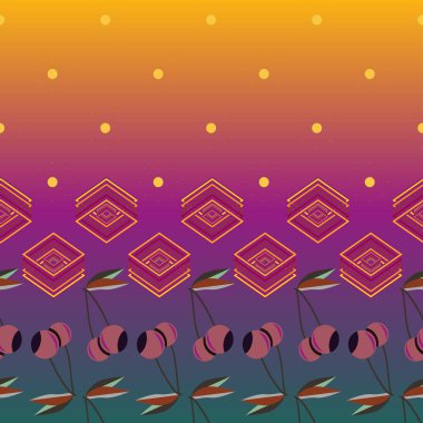 Şirin kiraz seamless modeli. Vektör çizim.