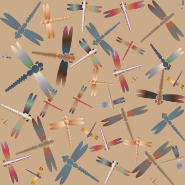 Yusufçuk seamless modeli. Vektör çizimler.