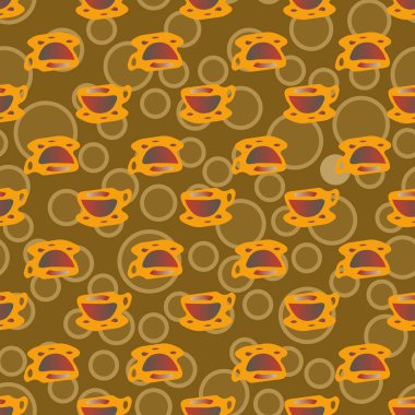 Bardak kahve veya çay arka plan seamless modeli üzerinde noktalı.