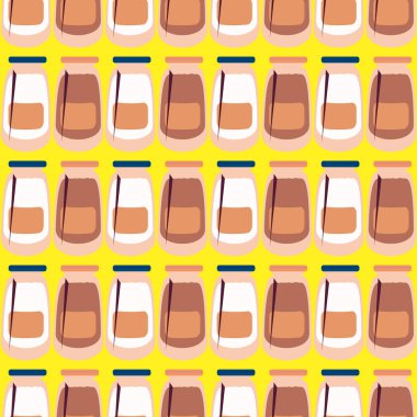 Kavanoz ile rustik ev konserve yeni dikişsiz desen arka planı için.