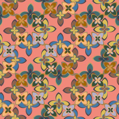  soyut çiçek geometrik Dikişsiz desen arka planı için