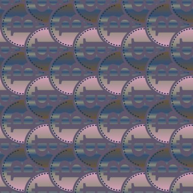 Renkli bitcoins işaretleri ile mali seamless modeli