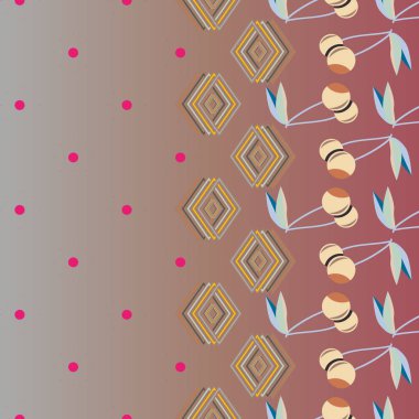 Şirin kiraz seamless modeli. Vektör çizim.