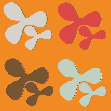 Su sıçramalarına ve parlak renkli boya arka plan üzerinde izole BLOB'lar vektör.