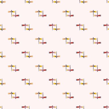 Yusufçuk seamless modeli. Vektör çizimler.