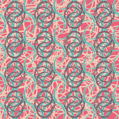 vektör çizim arka planı için daireler ile seamless modeli   