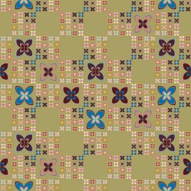  soyut çiçek geometrik Dikişsiz desen arka planı için