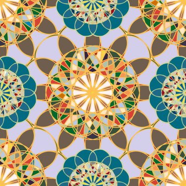  soyut çiçek geometrik Dikişsiz desen arka planı için