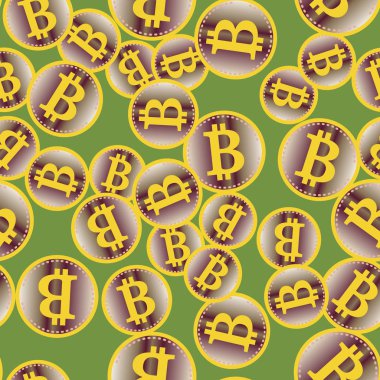 kesintisiz iş zemin bitcoins para ile desenli