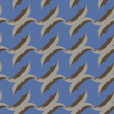 Dekoratif renkli seamless modeli sevimli yunuslar ile