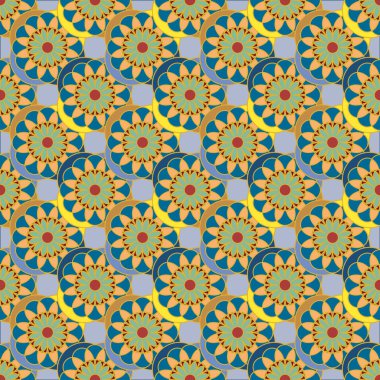  arka plan için çiçekli soyut geometrik seamless modeli