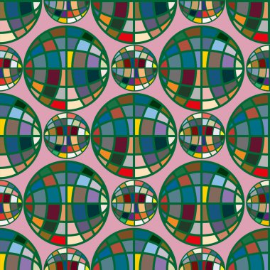 Renkli mozaik küre ile Seamless Modeli