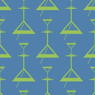 Tropik kokteyller desen, renkli kesintisiz vektör çizim