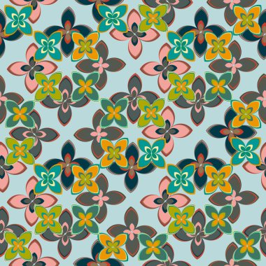  soyut çiçek geometrik Dikişsiz desen arka planı için